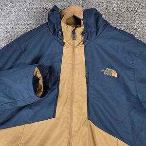 The North Face Mens Insulated Windwall Jacket Navy Tan Size XL